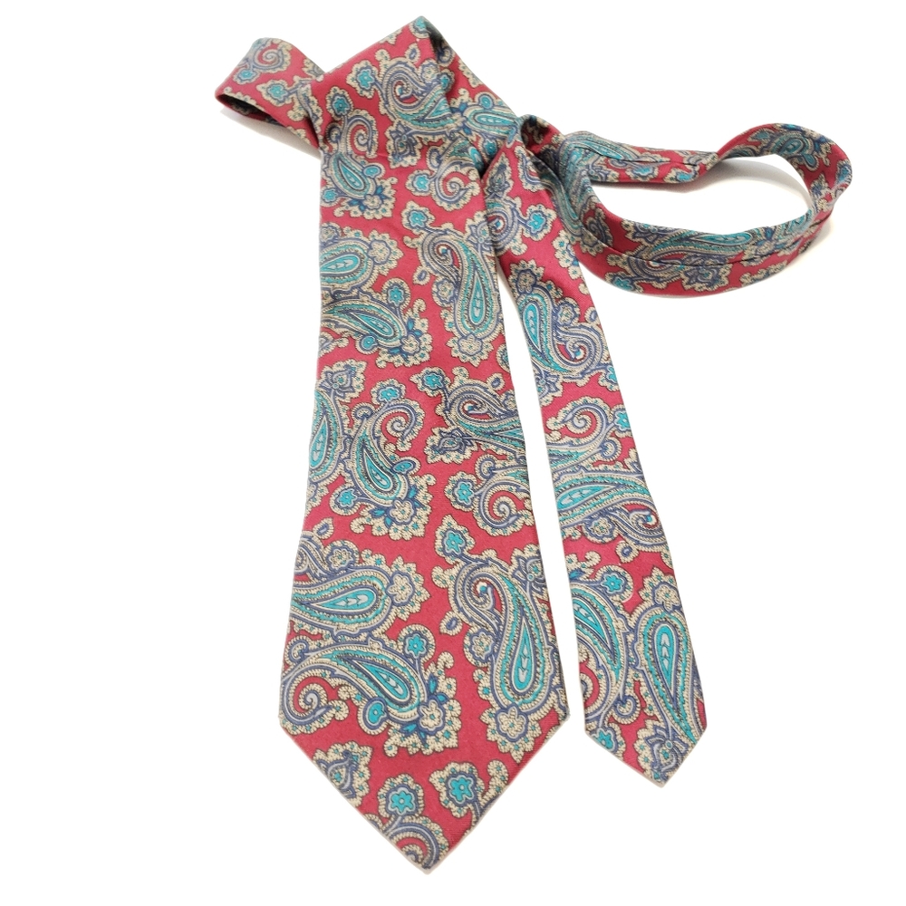 CHRISTIAN DIOR PAISLEY 100% SILK TIE